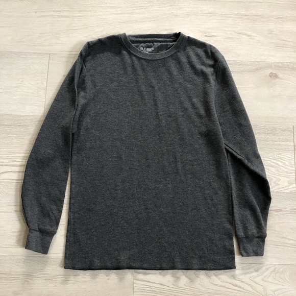 Men’s Blu Rock Gray Thermal Waffle Knit T-Shirt Top - Picture 8 of 16